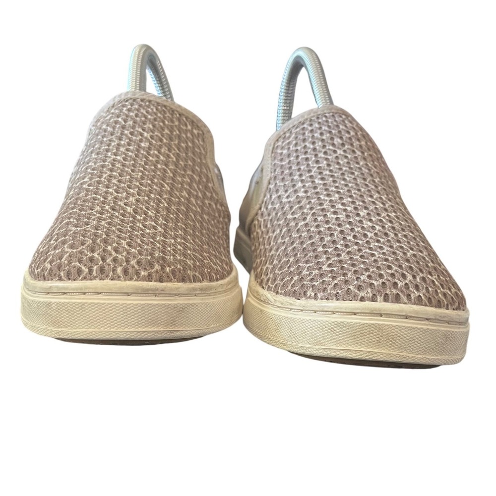 Oluka Womens Slip On Sneakers Tan Leopard Print Mesh Comfort Casual Shoes Sz 7 - Picture 2 of 14